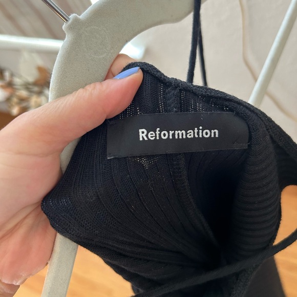 Reformation Casey A-Line Rib Knit Dress, XS - Picture 7 of 7